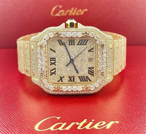 cartier silver and gold watch|cartier gold watch with diamonds.